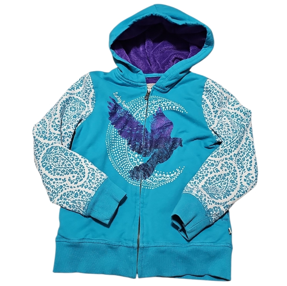 Girl's Lucky Brand Hooded Sweatshirt Jacket